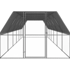 VIDAXL - Poulailler d extérieur 3x12x2 m acier galvanisé