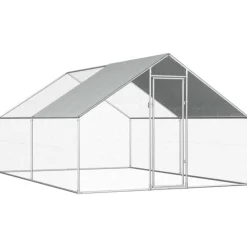 VIDAXL - Poulailler d extérieur 2,75 x 4 x 1,92 m acier galvanisé