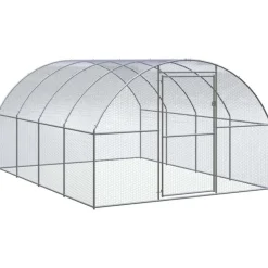 VIDAXL - Poulailler d extérieur 3x4x2 m acier galvanisé