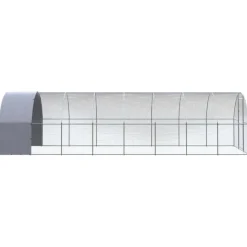 VIDAXL - Poulailler d extérieur 3x8x2 m acier galvanisé
