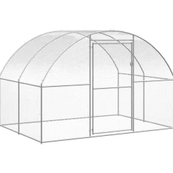 VIDAXL - Poulailler d extérieur 3x8x2 m acier galvanisé