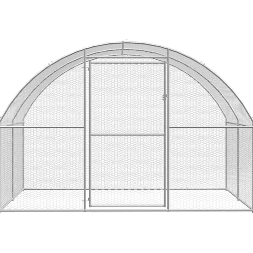 VIDAXL - Poulailler d extérieur 3x10x2 m acier galvanisé