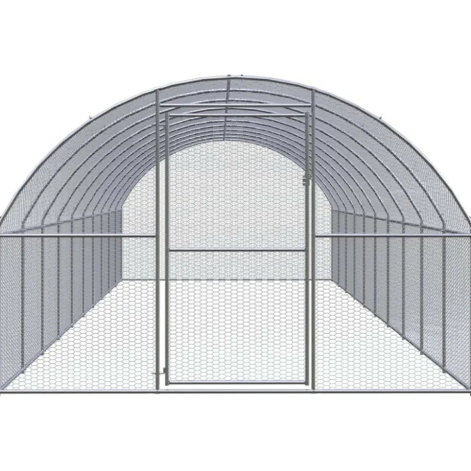 VIDAXL - Poulailler d extérieur 3x10x2 m acier galvanisé