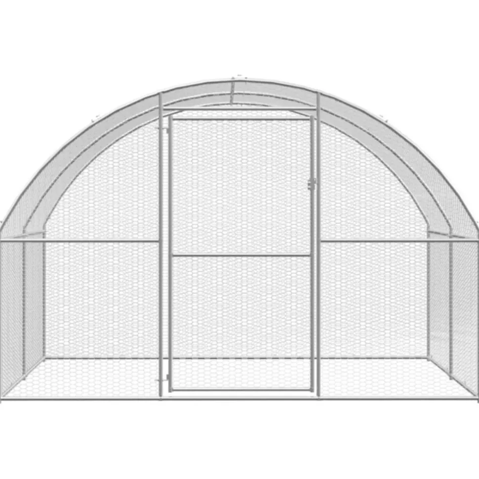 VIDAXL - Poulailler d extérieur 3x10x2 m acier galvanisé