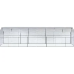 VIDAXL - Poulailler d extérieur 3x8x2 m acier galvanisé