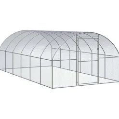 VIDAXL - Poulailler d extérieur 3x6x2 m acier galvanisé