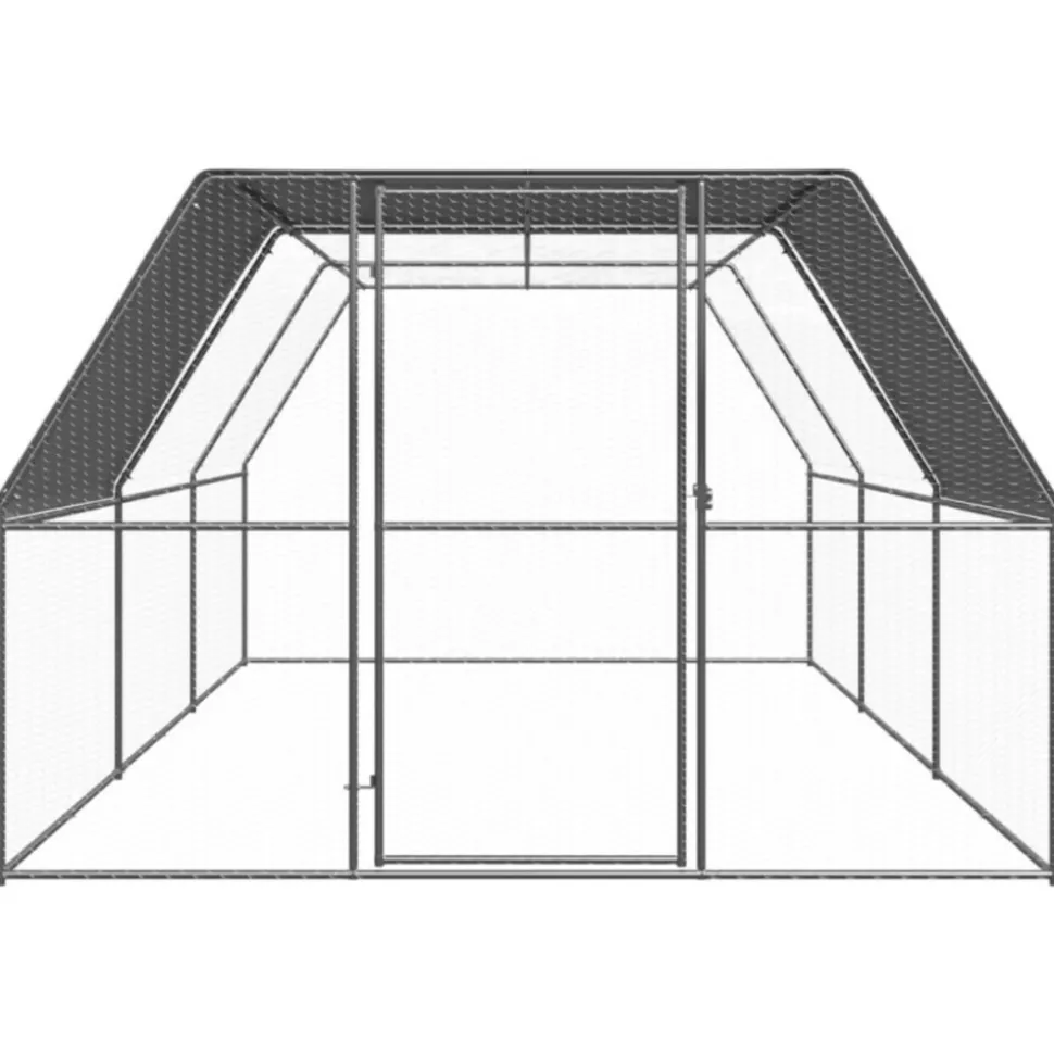 VIDAXL - Poulailler d extérieur 3x6x2 m acier galvanisé