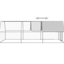 VIDAXL - Poulailler d extérieur 3x6x2 m acier galvanisé