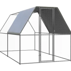 VIDAXL - Poulailler d'extérieur 2x4x2 m acier galvanisé
