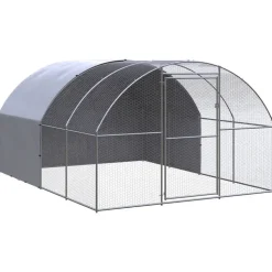 VIDAXL - Poulailler d'extérieur 3x4x2 m acier galvanisé