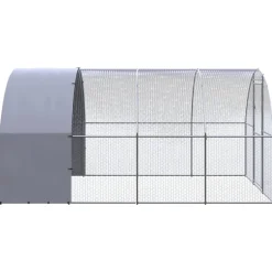 VIDAXL - Poulailler d'extérieur 3x4x2 m acier galvanisé