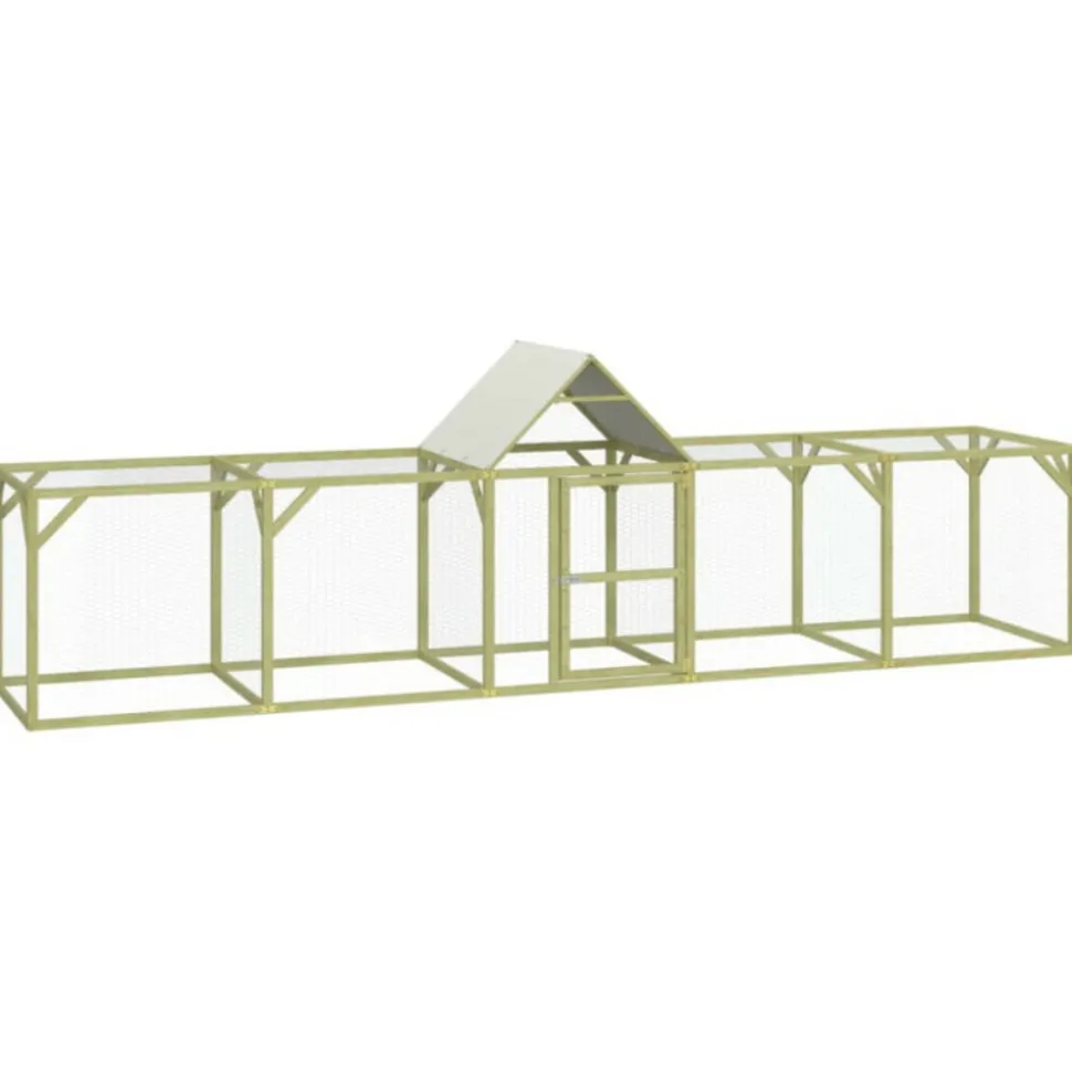 VIDAXL - Poulailler 500x100x150 cm bois de pin massif imprégné