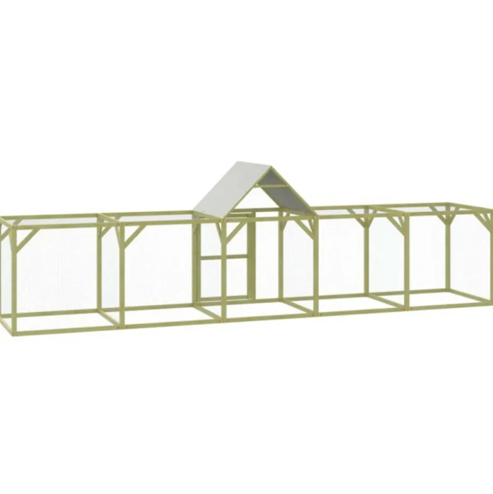 VIDAXL - Poulailler 500x100x150 cm bois de pin massif imprégné