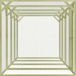 VIDAXL - Poulailler 1,5x6x1,5 m pinède imprégnée