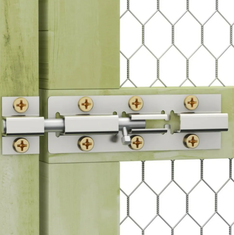 VIDAXL - Poulailler 1,5x6x1,5 m pinède imprégnée