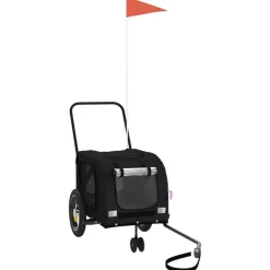 VIDAXL - Remorque de vélo pour animaux de compagnie noir