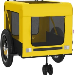 VIDAXL - Remorque de vélo pour animaux de compagnie jaune et noir