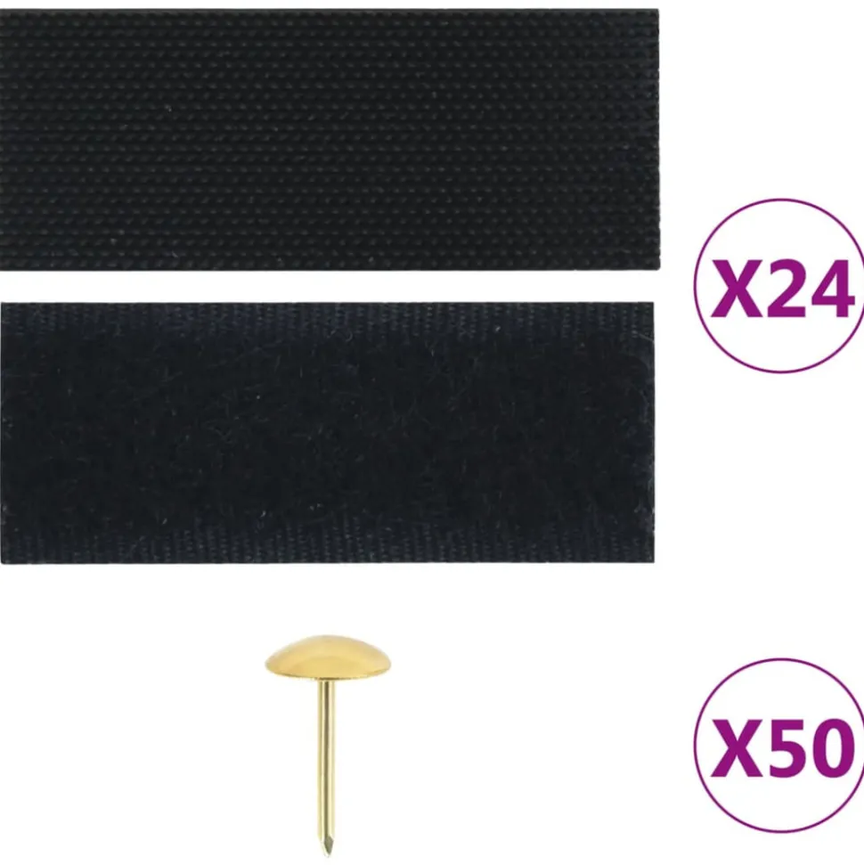 VIDAXL - Rideaux de porte anti-insectes 2 pcs et aimants noir 220x130 cm