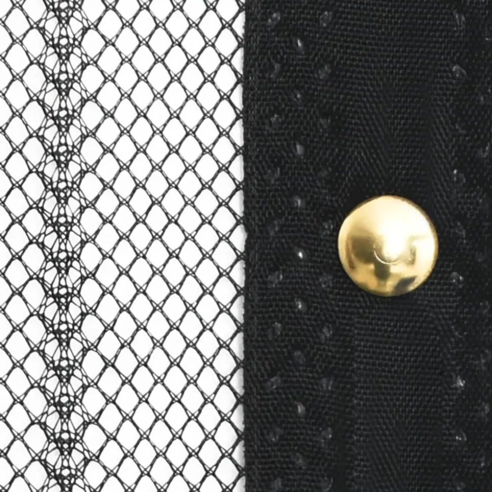 VIDAXL - Rideaux de porte anti-insectes 2 pcs et aimants noir 220x130 cm