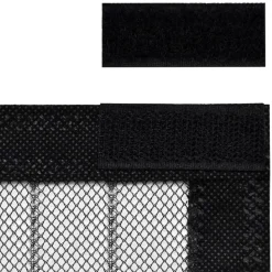 VIDAXL - Rideaux de porte anti-insectes 2 pcs et aimants noir 220x130 cm