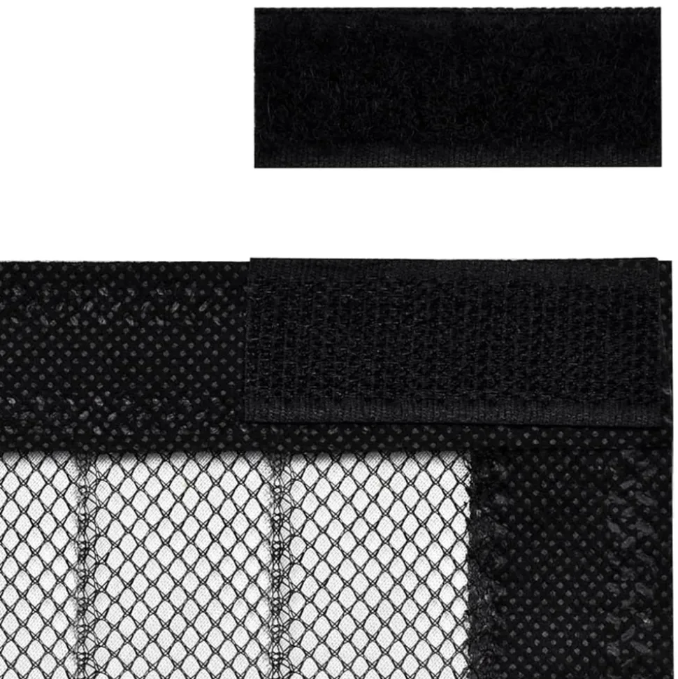 VIDAXL - Rideaux de porte anti-insectes 2 pcs et aimants noir 220x130 cm