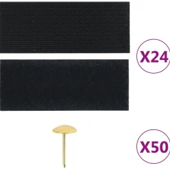 VIDAXL - Rideaux de porte anti-insectes 2 pcs et aimants noir 220x110 cm
