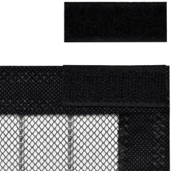 VIDAXL - Rideaux de porte anti-insectes 2 pcs et aimants noir 220x110 cm