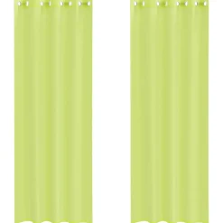 VIDAXL - Rideaux en voile avec œillets 2 pcs vert pomme 140x260 cm