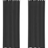 VIDAXL - Rideaux en voile avec œillets 2 pcs noir 140x260 cm