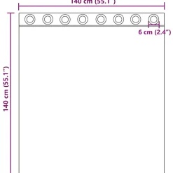 VIDAXL - Rideaux en voile avec œillets 2 pcs orange 140x140 cm
