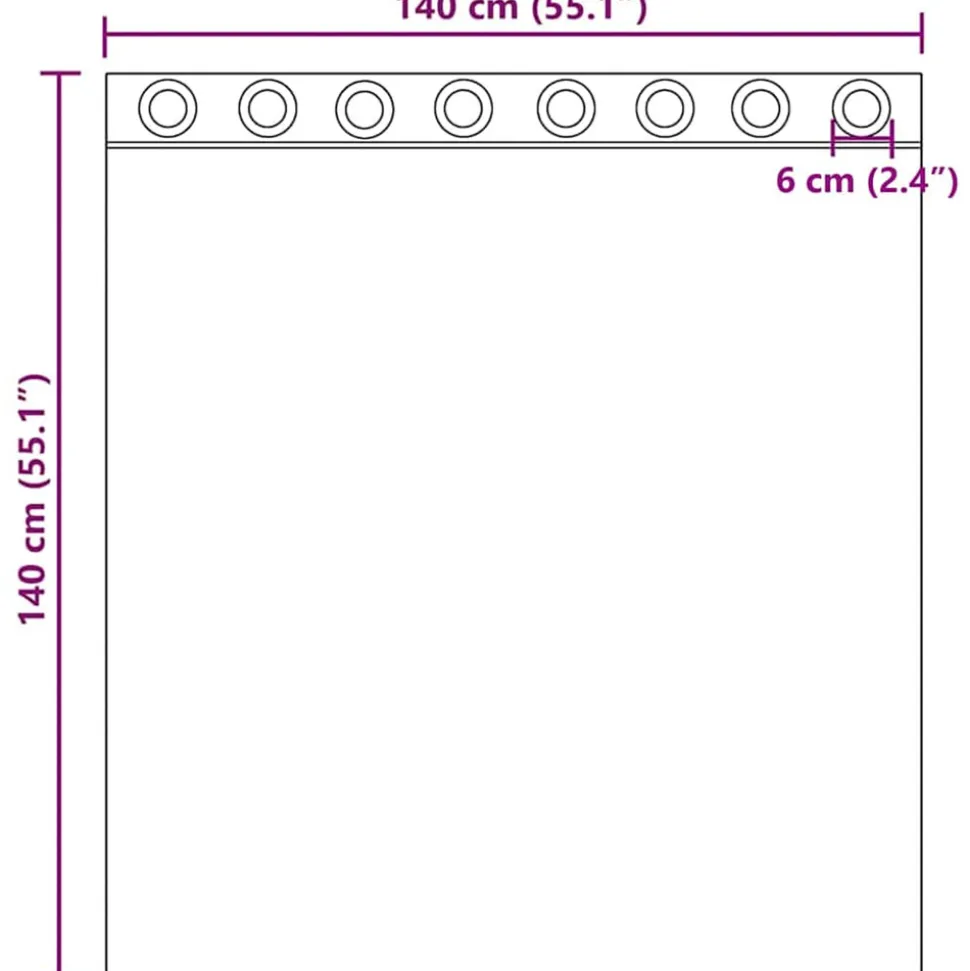 VIDAXL - Rideaux en voile avec œillets 2 pcs orange 140x140 cm