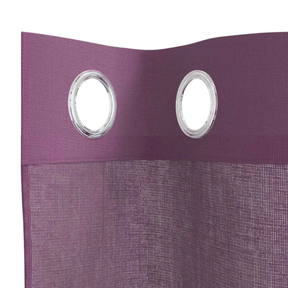 VIDAXL - Rideaux en voile avec œillets 2 pcs violet 140x225 cm