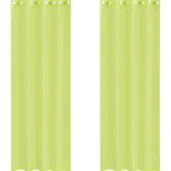 VIDAXL - Rideaux en voile avec œillets 2 pcs vert pomme 140x300 cm