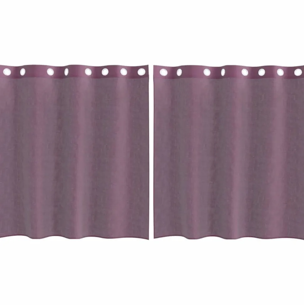 VIDAXL - Rideaux en voile avec œillets 2 pcs violet 140x140 cm