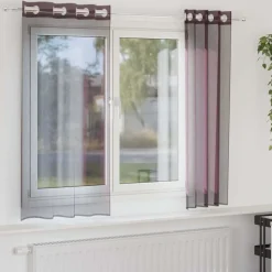 VIDAXL - Rideaux en voile avec œillets 2 pcs violet 140x140 cm