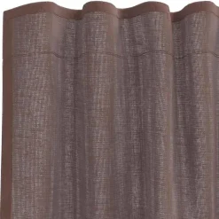 VIDAXL - Rideaux en voile avec passe-tringles 2 pcs marron