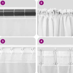 VIDAXL - Rideaux en voile avec passe-tringles 2 pcs marron