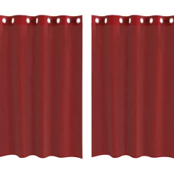 VIDAXL - Rideaux en voile avec œillets 2 pcs rouge bordeaux