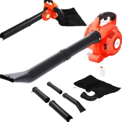 VIDAXL - Souffleur à feuilles à essence 3 en 1 26 cc orange