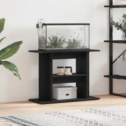 VIDAXL - Support pour aquarium chêne noir 80x35x60cm bois d'ingénierie