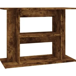 VIDAXL - Support pour aquarium chêne fumé 80x35x60 cm bois d ingénierie