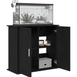 VIDAXL - Support pour aquarium chêne noir 81x36x73 cm bois d'ingénierie