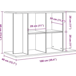 VIDAXL - Support pour aquarium vieux bois 100x40x60 cm bois d'ingénierie