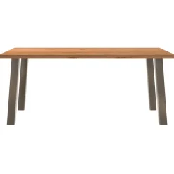 VIDAXL - Table à manger marron clair bois de chêne massif rectangulaire