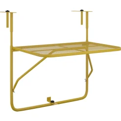 VIDAXL - Table de balcon doré 60x40 cm acier
