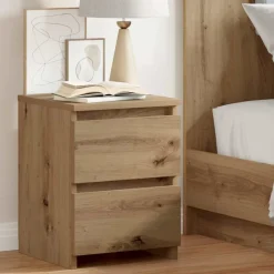 VIDAXL - Table de chevet chêne artisanal 30x30x40 cm bois d'ingénierie