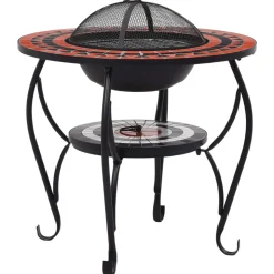 VIDAXL - Table de foyer mosaïque terre cuite et blanc 68 cm céramique