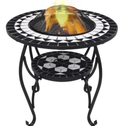 VIDAXL - Table de foyer mosaïque noir et blanc 68 cm céramique