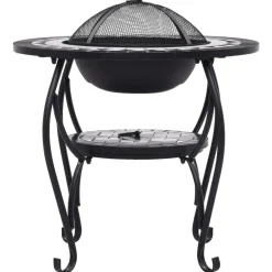 VIDAXL - Table de foyer mosaïque noir et blanc 68 cm céramique