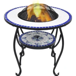VIDAXL - Table de foyer mosaïque bleu et blanc 68 cm céramique